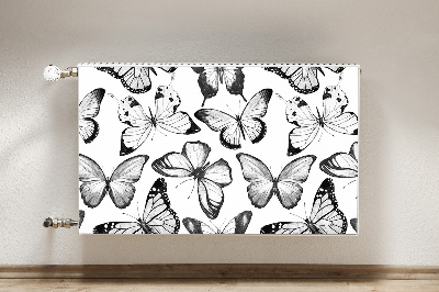 Dekorative Heizkörperabdeckung Schwarz-weiß-schmetterling