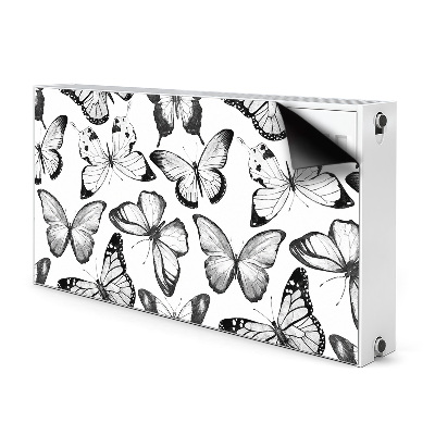 Dekorative Heizkörperabdeckung Schwarz-weiß-schmetterling