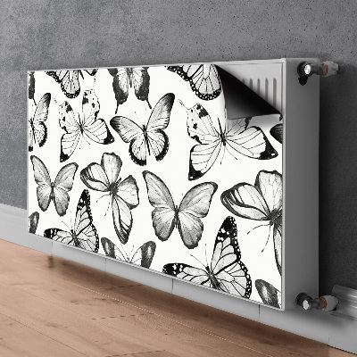 Dekorative Heizkörperabdeckung Schwarz-weiß-schmetterling