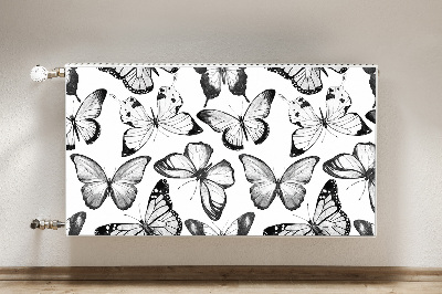 Dekorative Heizkörperabdeckung Schwarz-weiß-schmetterling