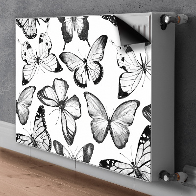 Dekorative Heizkörperabdeckung Schwarz-weiß-schmetterling