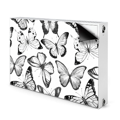 Dekorative Heizkörperabdeckung Schwarz-weiß-schmetterling