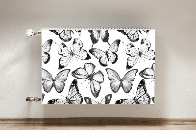 Dekorative Heizkörperabdeckung Schwarz-weiß-schmetterling