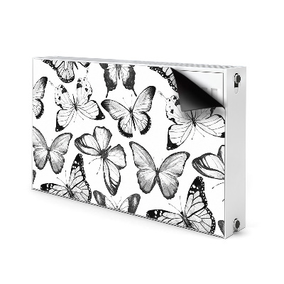 Dekorative Heizkörperabdeckung Schwarz-weiß-schmetterling