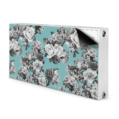 Magnet Heizkörperverkleidung Schwarz-weiß-rosen