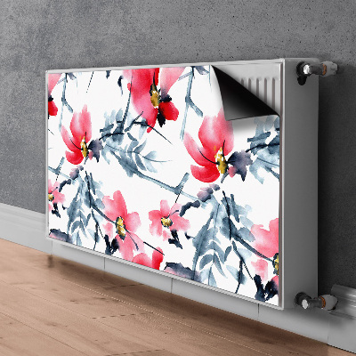 Heizkörperverkleidung magnetisch Blumenmuster