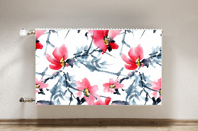 Heizkörperverkleidung magnetisch Blumenmuster