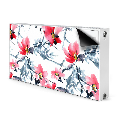 Heizkörperverkleidung magnetisch Blumenmuster