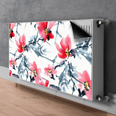 Heizkörperverkleidung magnetisch Blumenmuster