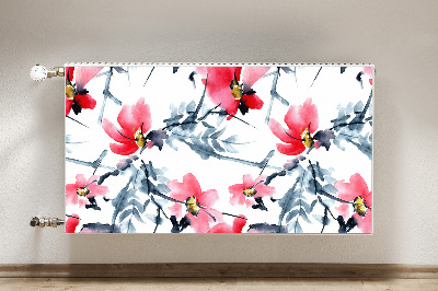 Heizkörperverkleidung magnetisch Blumenmuster