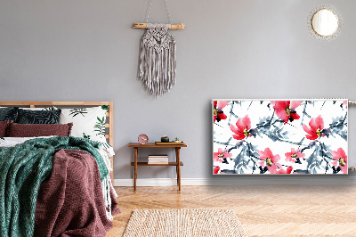 Heizkörperverkleidung magnetisch Blumenmuster