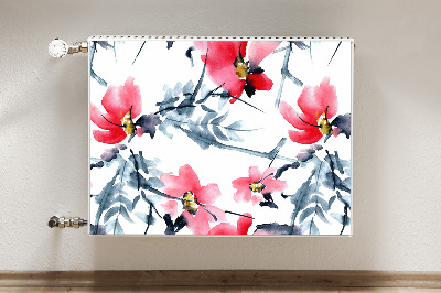 Heizkörperverkleidung magnetisch Blumenmuster