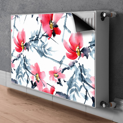 Heizkörperverkleidung magnetisch Blumenmuster