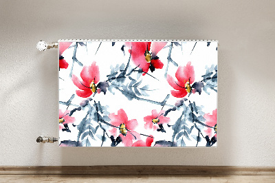 Heizkörperverkleidung magnetisch Blumenmuster