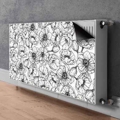 Dekorative Heizkörperabdeckung Blumen
