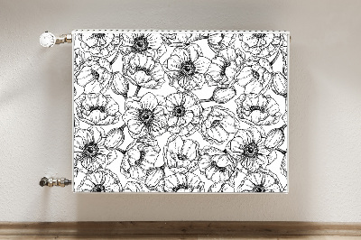 Dekorative Heizkörperabdeckung Blumen