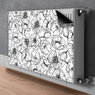Dekorative Heizkörperabdeckung Blumen