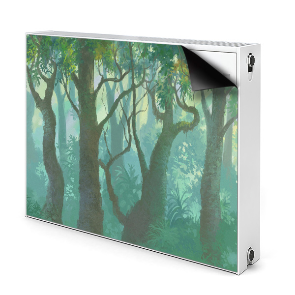 Dekorative Heizkörperabdeckung Dunkler wald