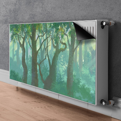 Dekorative Heizkörperabdeckung Dunkler wald