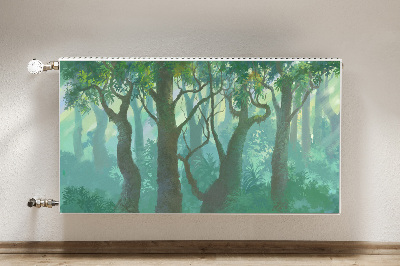 Dekorative Heizkörperabdeckung Dunkler wald