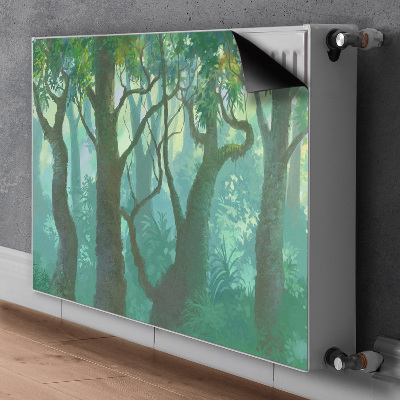 Dekorative Heizkörperabdeckung Dunkler wald