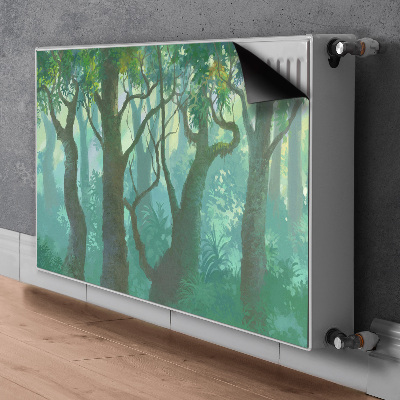 Dekorative Heizkörperabdeckung Dunkler wald