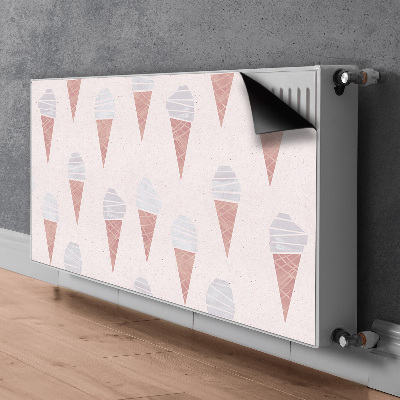 Dekorative Heizkörperabdeckung Eiscreme in waffel