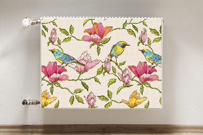 Heizkörperverkleidung magnet Blumen und vögel