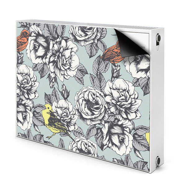 Magnet Heizkörperverkleidung Rosen und vögel