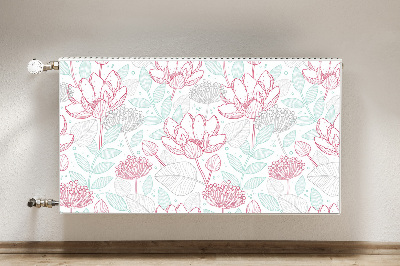 Heizkörperverkleidung magnet Blumenkonturen