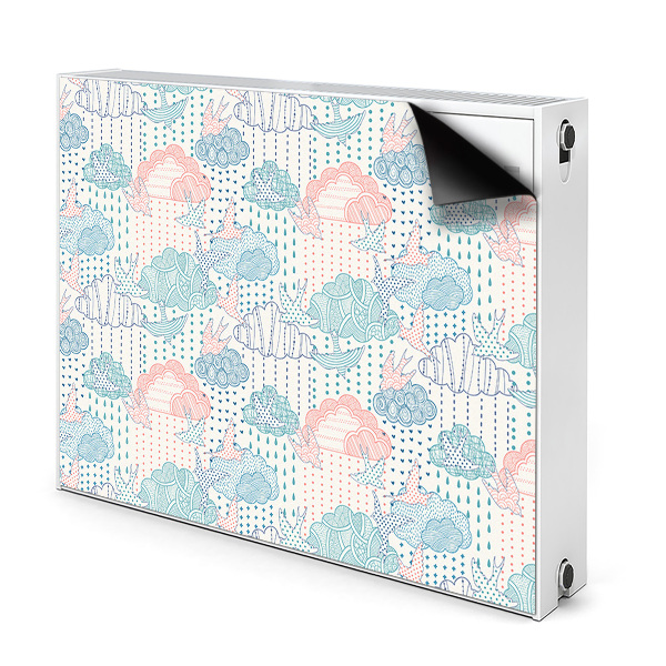 Magnet Heizkörperverkleidung Wolken und punkte