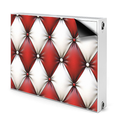 Magnet Heizkörperverkleidung Weißes und rotes pik-muster