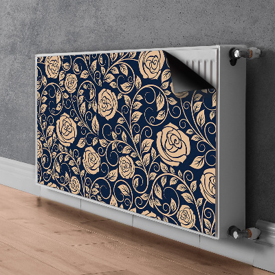 Magnet Heizkörperverkleidung Vintage goldene rosen