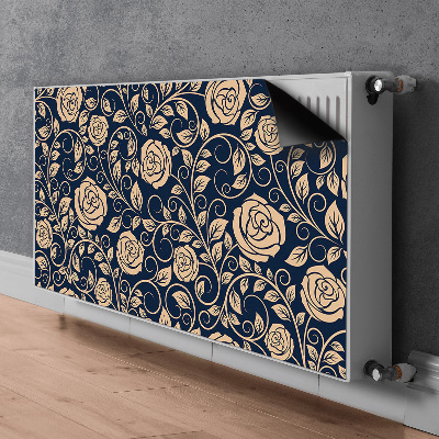 Magnet Heizkörperverkleidung Vintage goldene rosen