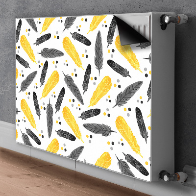 Magnet Heizkörperverkleidung Schwarze goldene federn