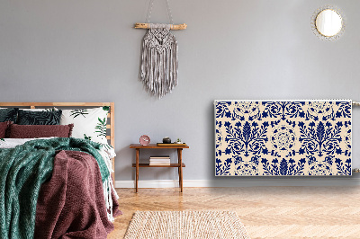 Dekorative Heizkörperabdeckung Blaues muster