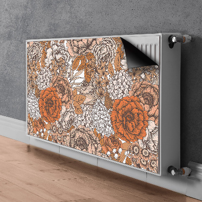 Dekorativer Heizkörpermagnet Orangefarbene rosen