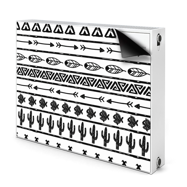 Magnet Heizkörperverkleidung Boho schwarz und weiß