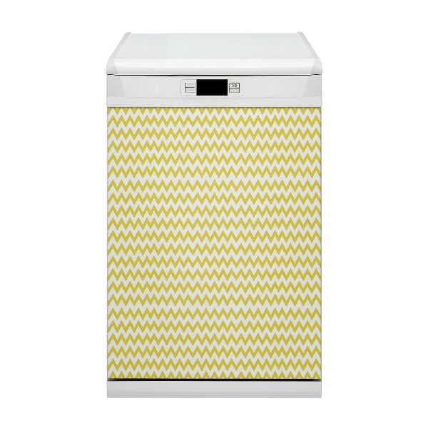 Dekorativer Magnet für eine Spülmaschine Gelbe Zickzack