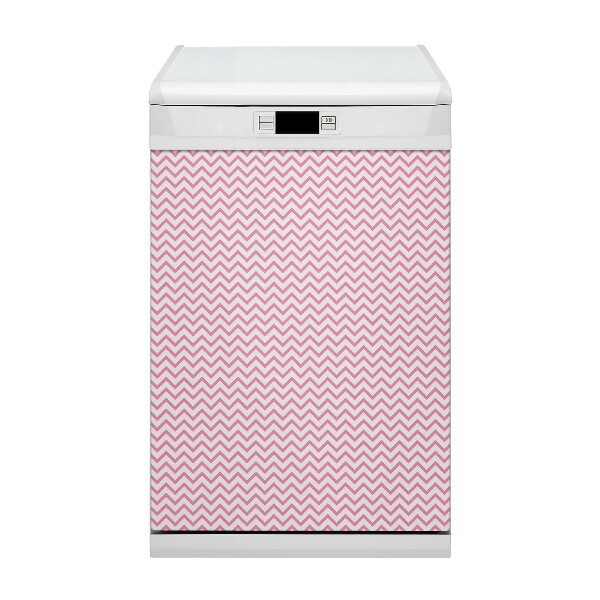 Dekorativer Magnet für eine Spülmaschine Pink Zickzack