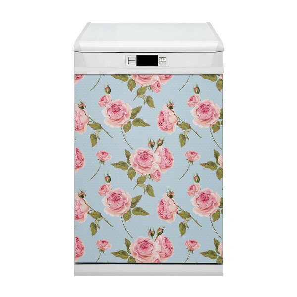Dekorativer Magnet für eine Spülmaschine Rosen mit Blättern