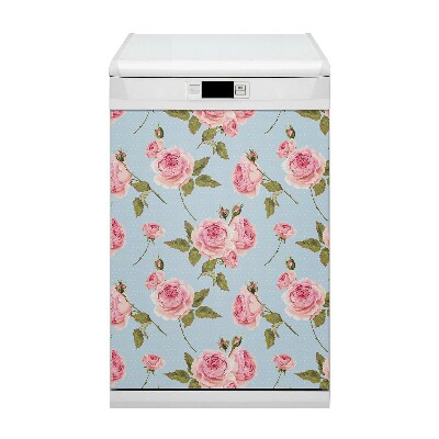 Dekorativer Magnet für eine Spülmaschine Rosen mit Blättern