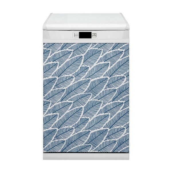 Dekorativer Magnet für eine Spülmaschine Blaue Blätter