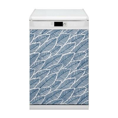 Dekorativer Magnet für eine Spülmaschine Blaue Blätter