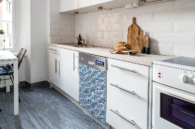 Dekorativer Magnet für eine Spülmaschine Blaue Blätter