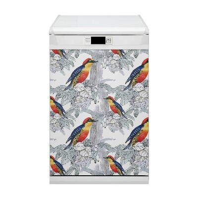 Dekorativer Magnet für eine Spülmaschine Bemalten Vögel