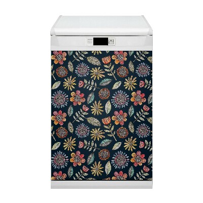 Magnet für eine Spülmaschine Farbenfrohe Blumen