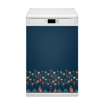 Magnet für eine Spülmaschine Farbenfrohe Häuser