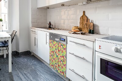 Dekorativer Magnet für eine Spülmaschine Farbenfrohe Blumen