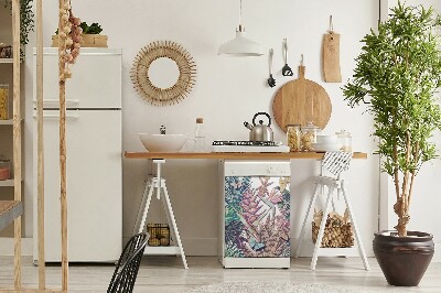 Geschirrspüler-Magnet Blumen und Schmetterlinge
